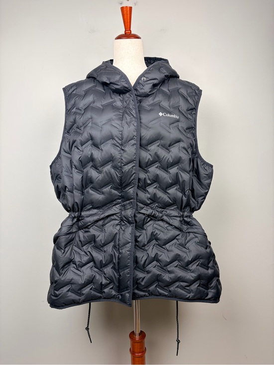 Columbia Jackets & Blazers - Columbia Omni-Heat Puffer Vest Hooded Black 3X Plus Down Cinch Waist